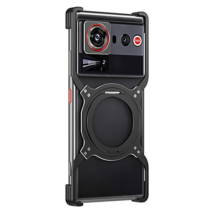 For ZTE nubia Z80 Ultra Mechanical Arm Borderless MagSafe Holder Metal Phone Case