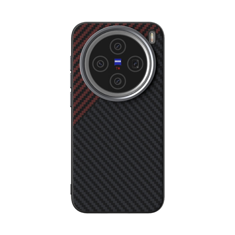 For vivo X200 ABEEL C Carbon Fiber Series 6D Micro Relief MagSafe Phone Case