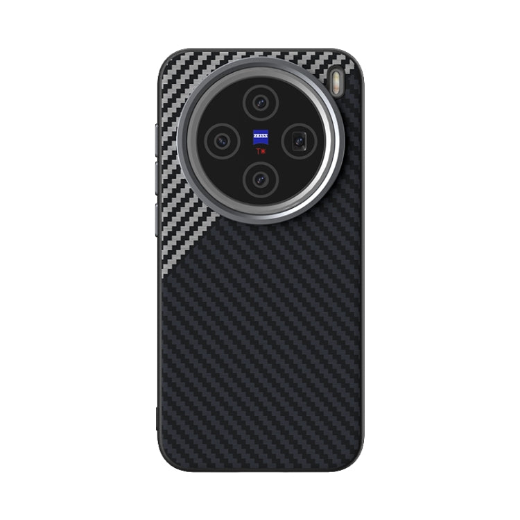 For vivo X200 ABEEL C Carbon Fiber Series 6D Micro Relief MagSafe Phone Case