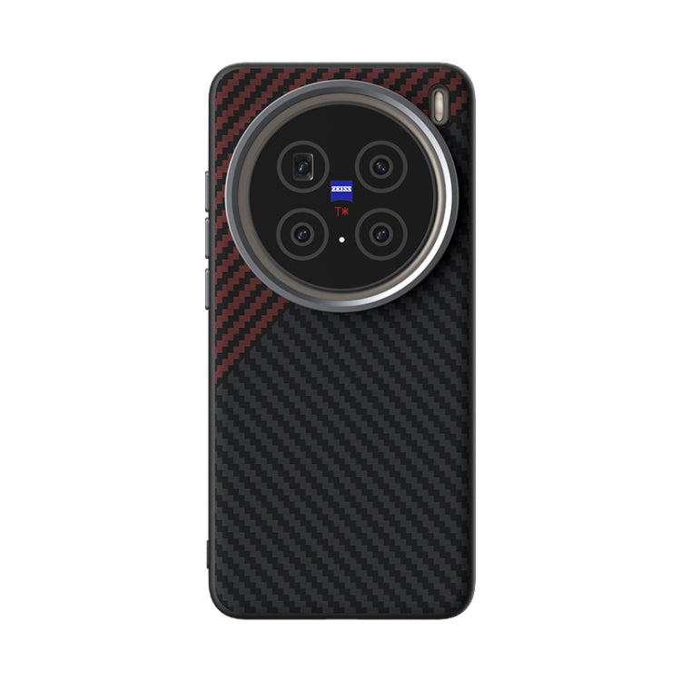 For vivo X200 Pro ABEEL C Carbon Fiber Series 6D Micro Relief MagSafe Phone Case