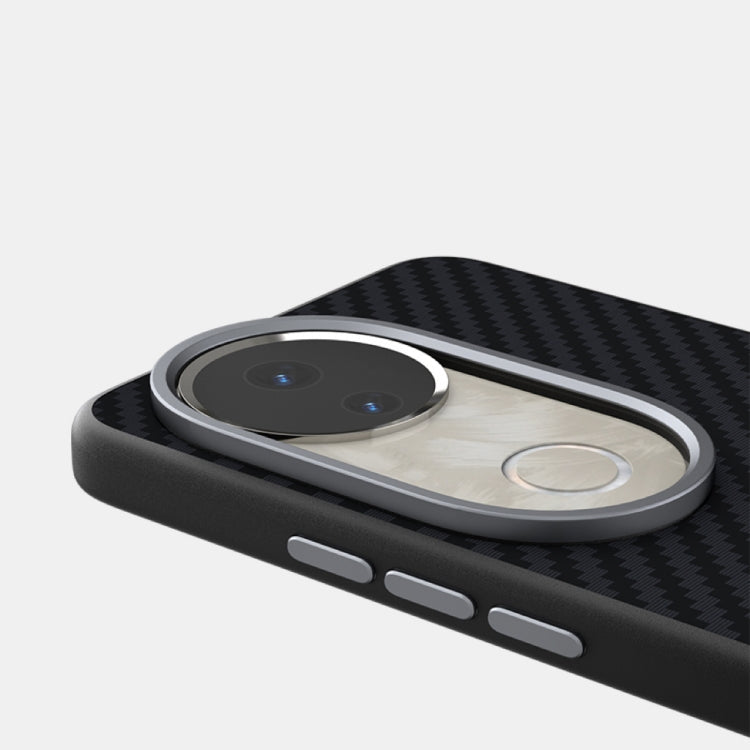 For vivo S20 ABEEL C Carbon Fiber Series 6D Micro Relief MagSafe Phone Case