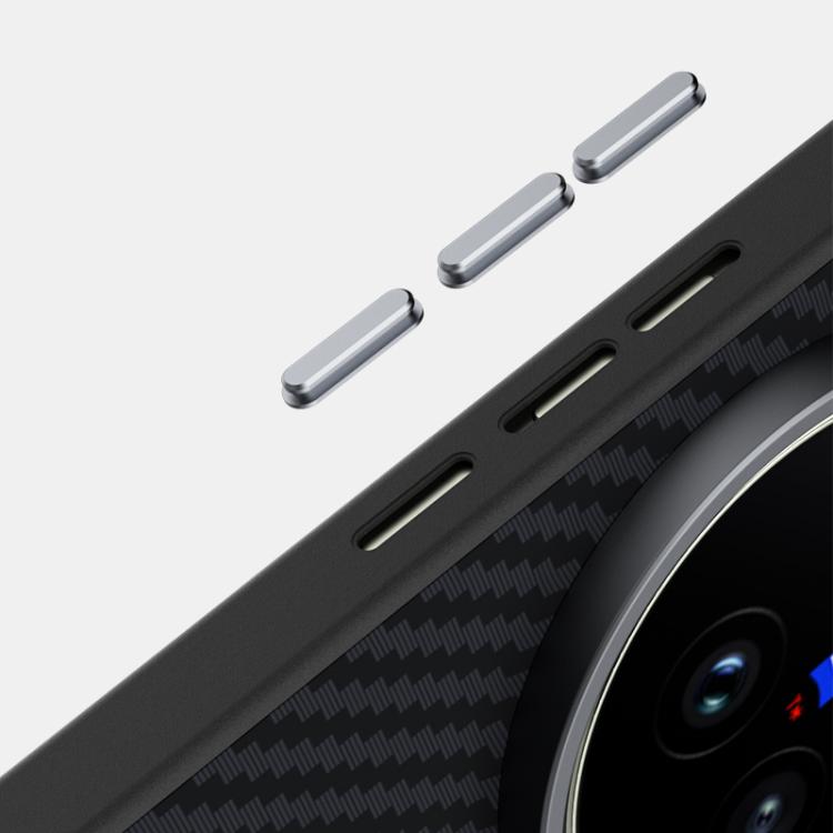 For vivo X300s ABEEL C Carbon Fiber Series 6D Micro Relief MagSafe Phone Case