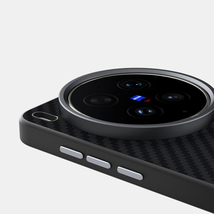 For vivo X300s ABEEL C Carbon Fiber Series 6D Micro Relief MagSafe Phone Case