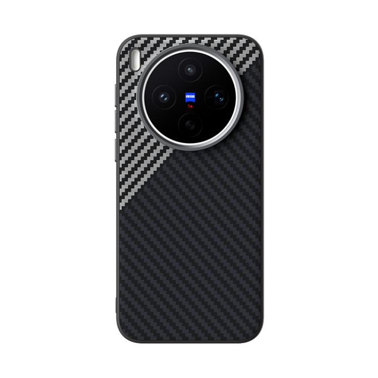 For vivo X300s ABEEL C Carbon Fiber Series 6D Micro Relief MagSafe Phone Case