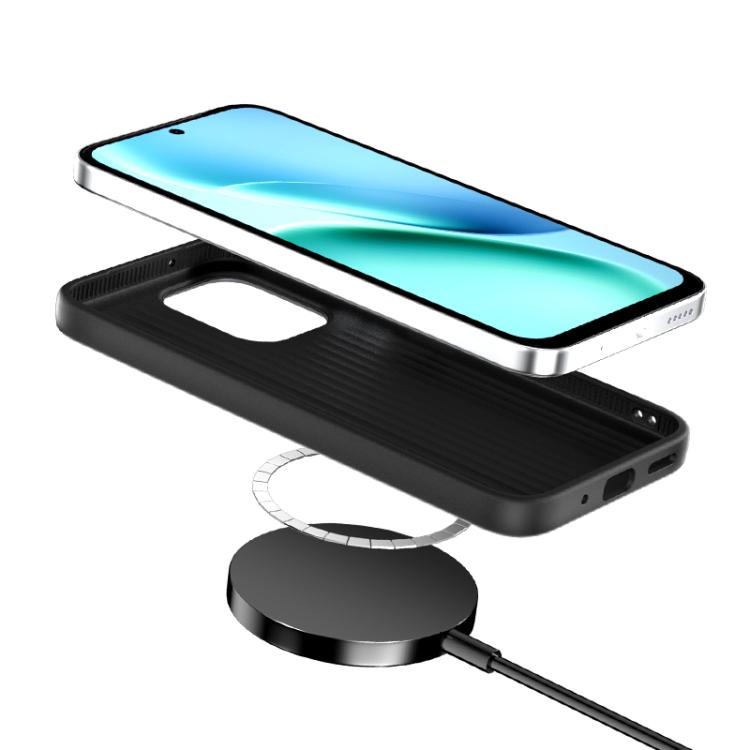 For vivo iQOO Z11 5G ABEEL C Carbon Fiber Series 6D Micro Relief MagSafe Phone Case