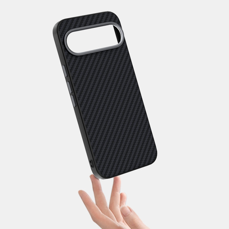 For Google Pixel 9 ABEEL C Carbon Fiber Series 6D Micro Relief MagSafe Phone Case