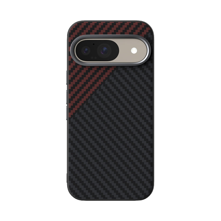 For Google Pixel 9 ABEEL C Carbon Fiber Series 6D Micro Relief MagSafe Phone Case