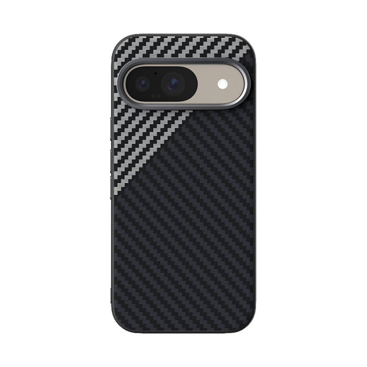 For Google Pixel 9 ABEEL C Carbon Fiber Series 6D Micro Relief MagSafe Phone Case