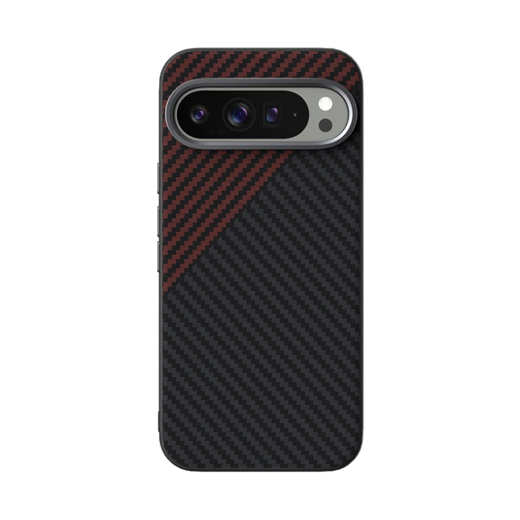 For Google Pixel 9 Pro ABEEL C Carbon Fiber Series 6D Micro Relief MagSafe Phone Case