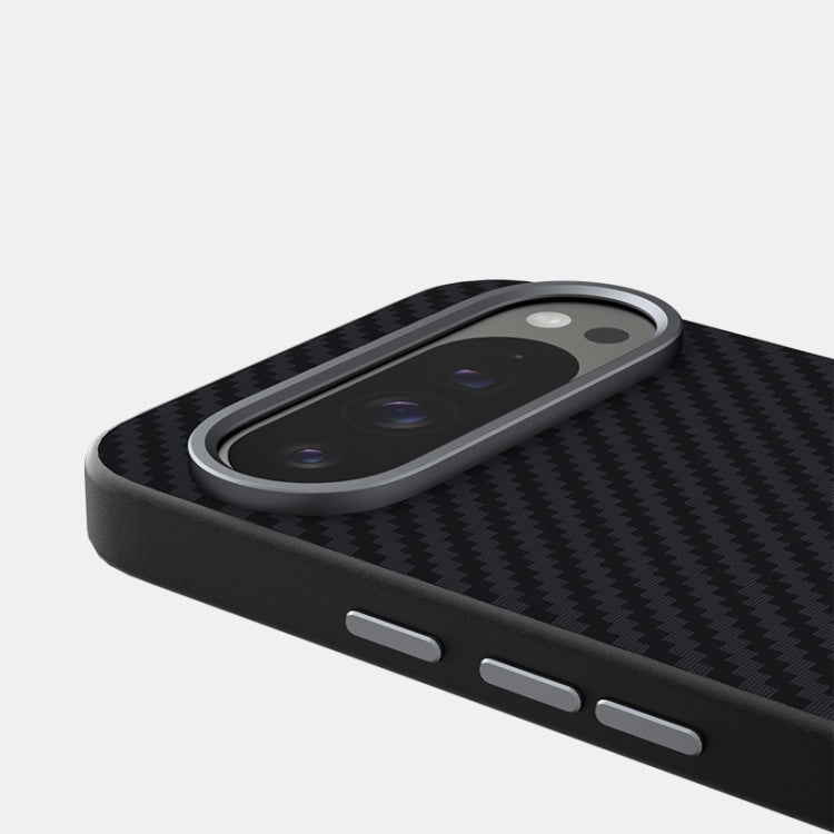 For Google Pixel 9 Pro ABEEL C Carbon Fiber Series 6D Micro Relief MagSafe Phone Case