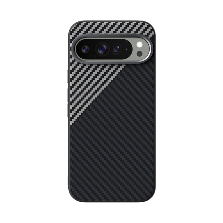 For Google Pixel 9 Pro ABEEL C Carbon Fiber Series 6D Micro Relief MagSafe Phone Case