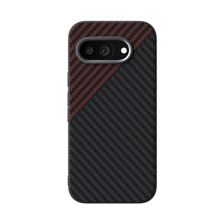For Google Pixel 9a ABEEL C Carbon Fiber Series 6D Micro Relief MagSafe Phone Case
