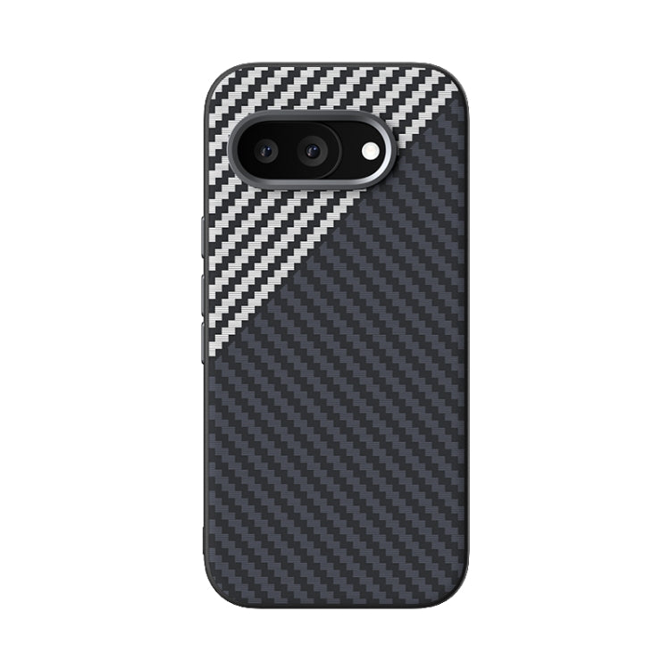 For Google Pixel 9a ABEEL C Carbon Fiber Series 6D Micro Relief MagSafe Phone Case