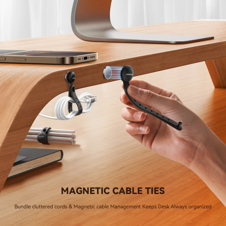JOYROOM JR-ZS422 Magnetic Silicone Cable Tie Organizer - Black