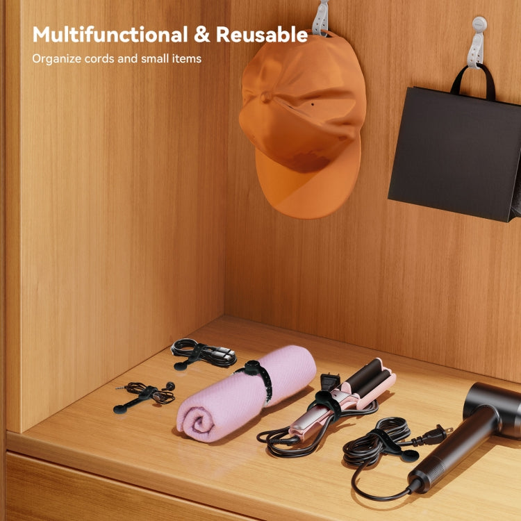 JOYROOM JR-ZS422 Magnetic Silicone Cable Tie Organizer - Black