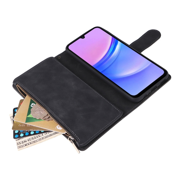 For Galaxy A16 5G Multifunctional Frosted Zipper Wallet Leather Phone Case