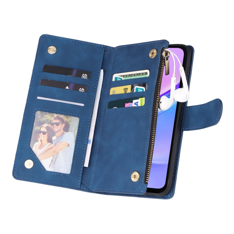 For Galaxy A16 5G Multifunctional Frosted Zipper Wallet Leather Phone Case