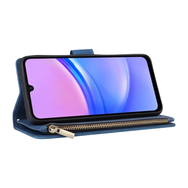 For Galaxy A16 5G Multifunctional Frosted Zipper Wallet Leather Phone Case