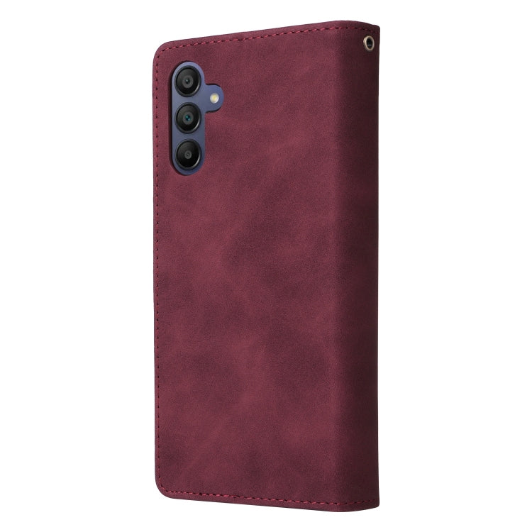 For Galaxy A16 5G Multifunctional Frosted Zipper Wallet Leather Phone Case