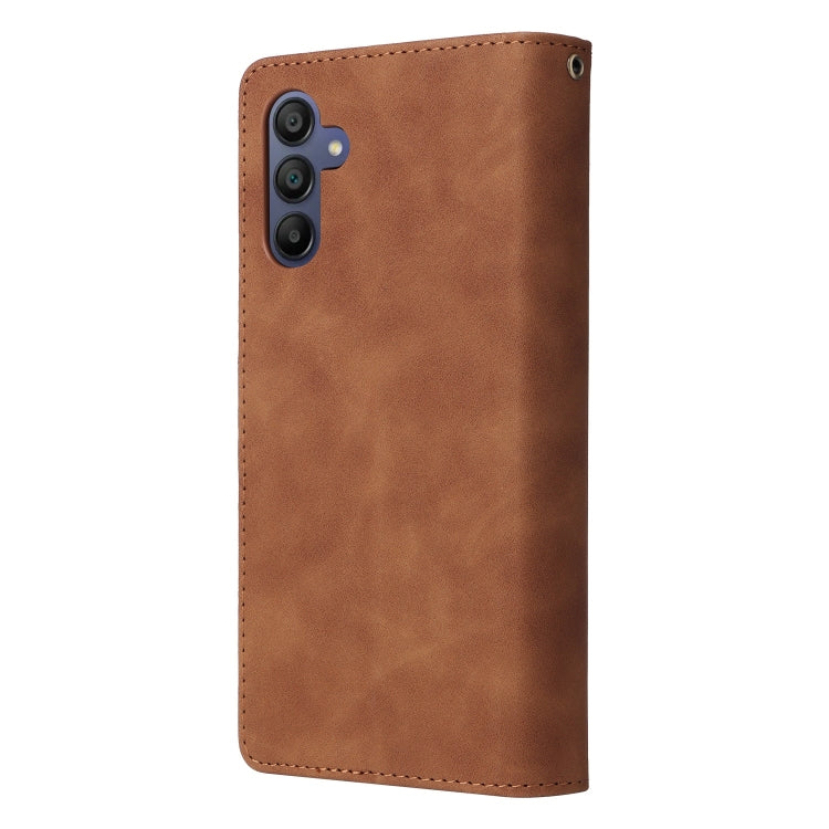 For Galaxy A16 5G Multifunctional Frosted Zipper Wallet Leather Phone Case