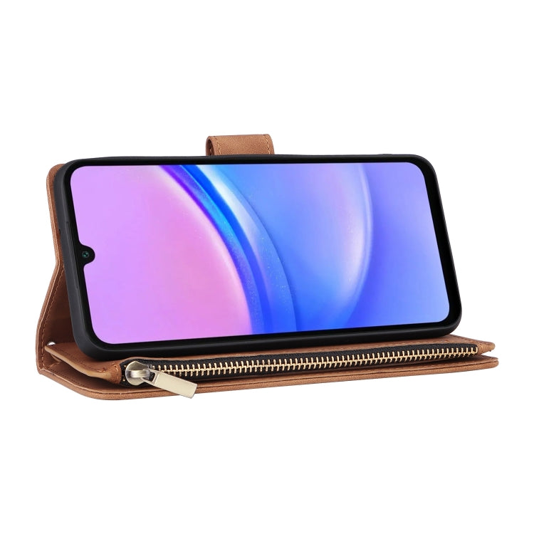 For Galaxy A16 5G Multifunctional Frosted Zipper Wallet Leather Phone Case