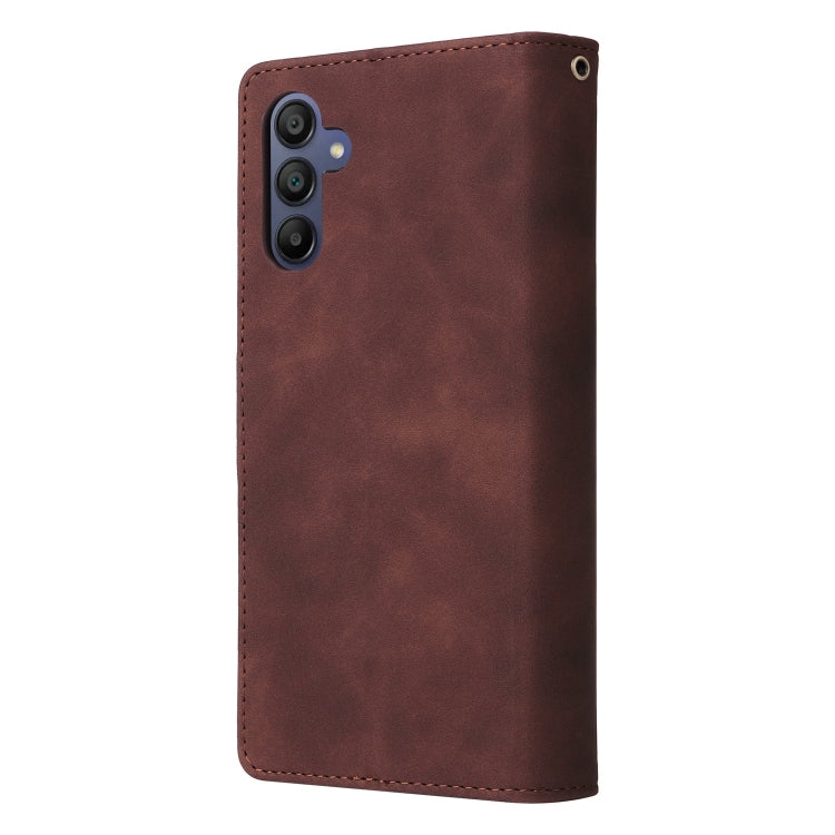 For Galaxy A16 5G Multifunctional Frosted Zipper Wallet Leather Phone Case