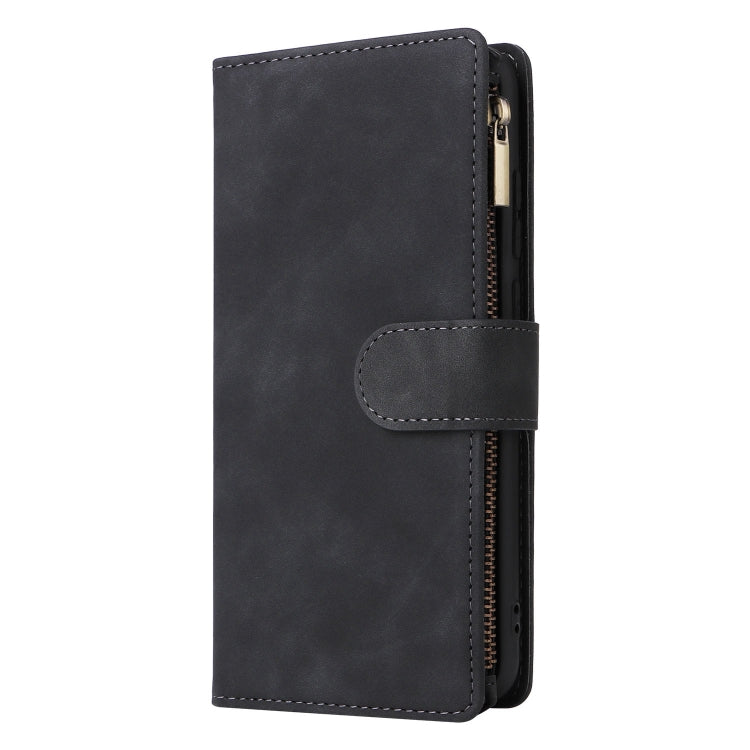 For Galaxy A06 4G Multifunctional Frosted Zipper Wallet Leather Phone Case