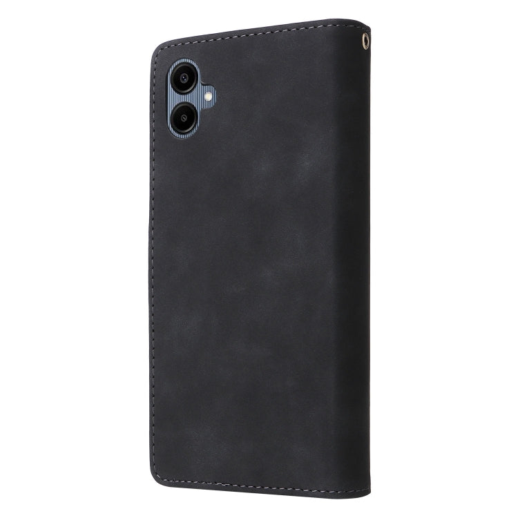For Galaxy A06 4G Multifunctional Frosted Zipper Wallet Leather Phone Case