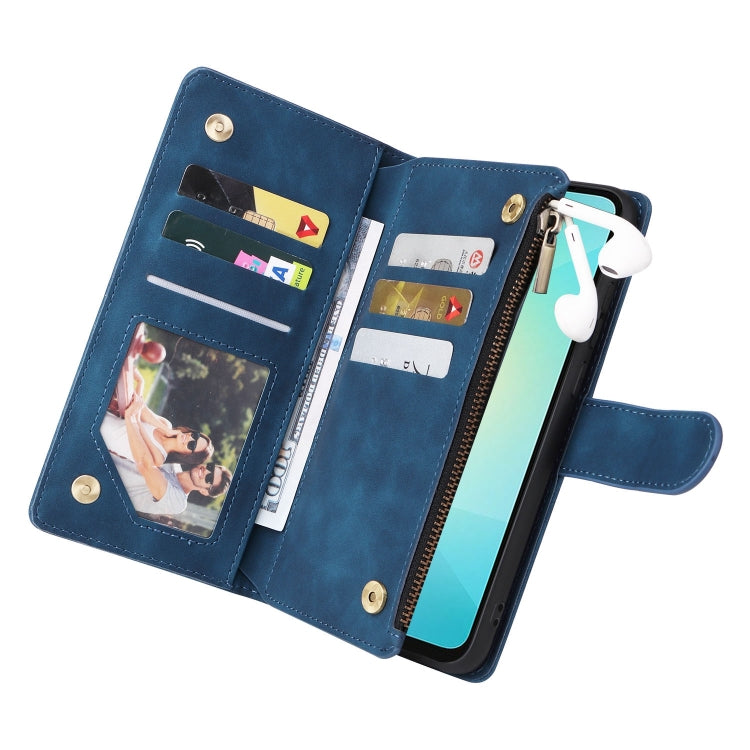 For Galaxy A06 4G Multifunctional Frosted Zipper Wallet Leather Phone Case