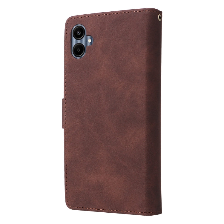 For Galaxy A06 4G Multifunctional Frosted Zipper Wallet Leather Phone Case