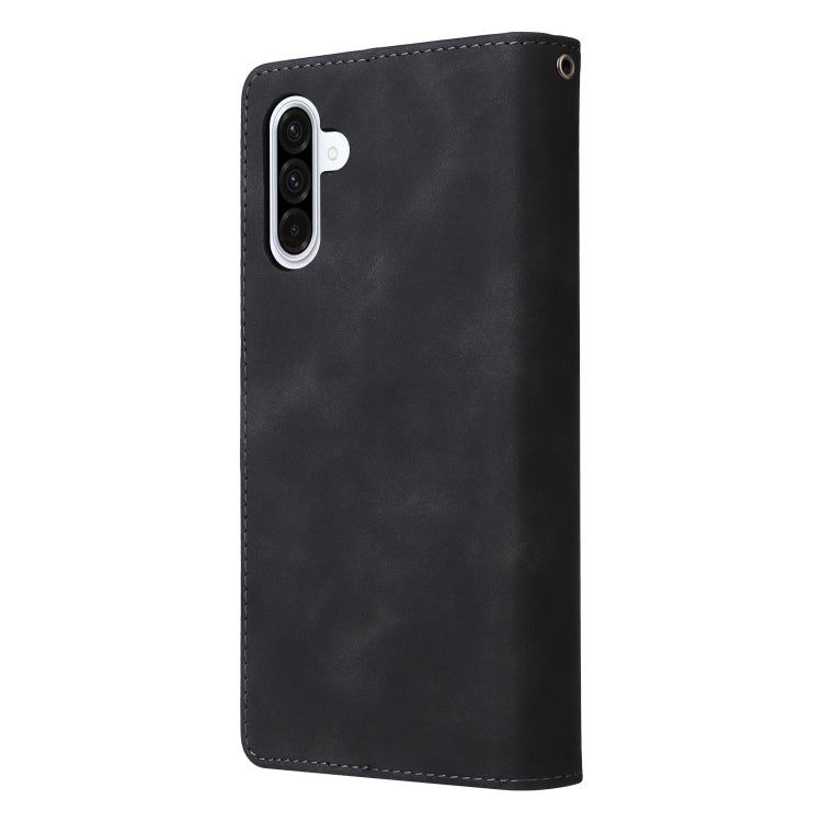 For Galaxy A26 5G Multifunctional Frosted Zipper Wallet Leather Phone Case
