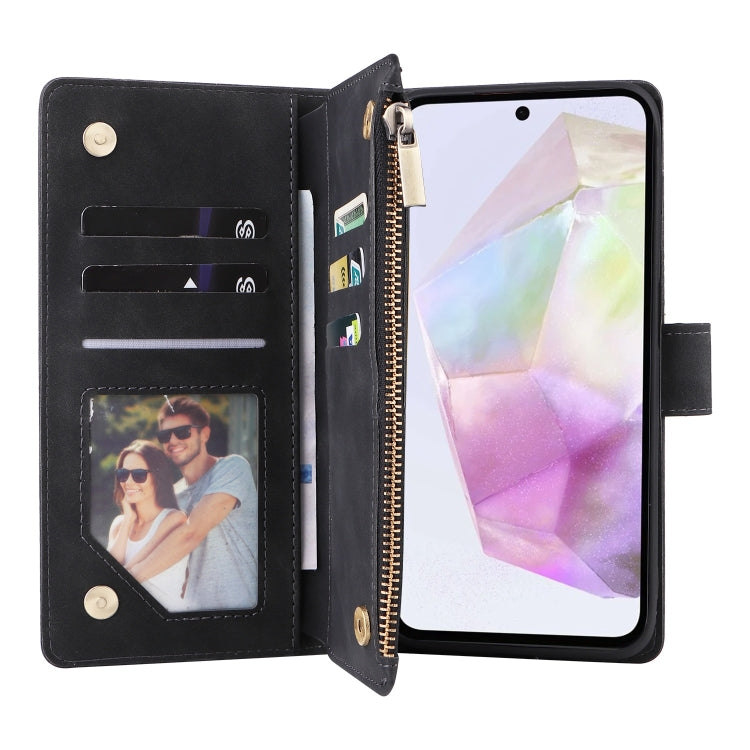 For Galaxy A26 5G Multifunctional Frosted Zipper Wallet Leather Phone Case