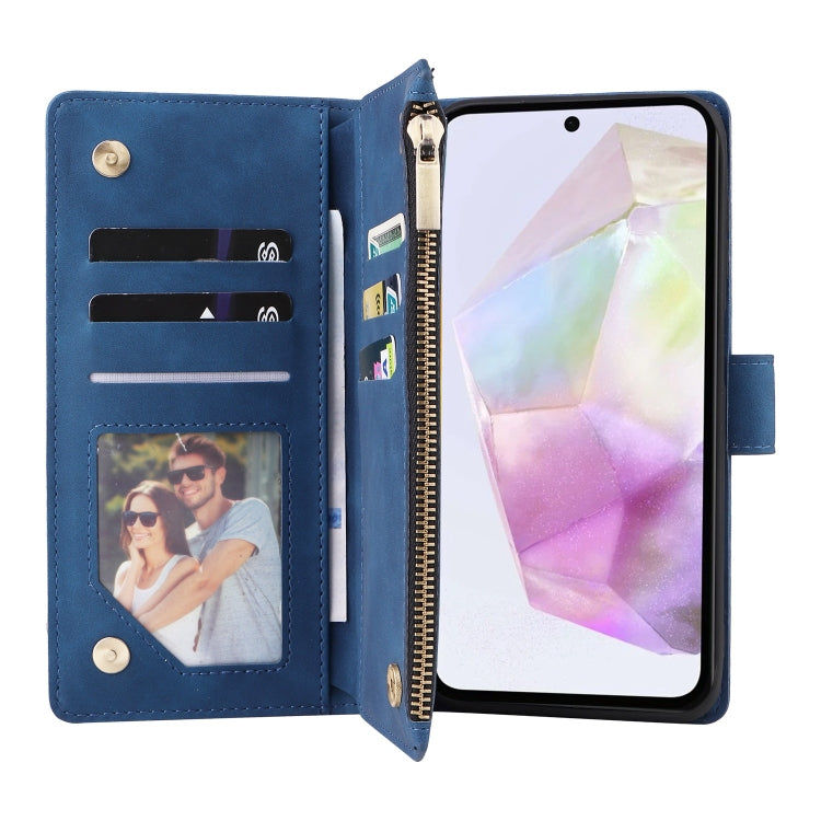 For Galaxy A26 5G Multifunctional Frosted Zipper Wallet Leather Phone Case