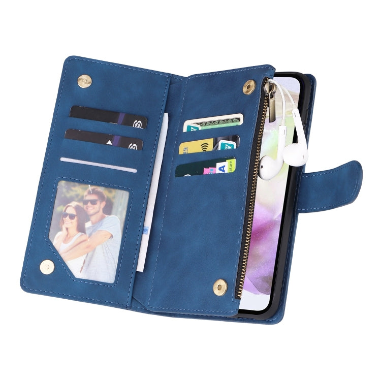 For Galaxy A26 5G Multifunctional Frosted Zipper Wallet Leather Phone Case