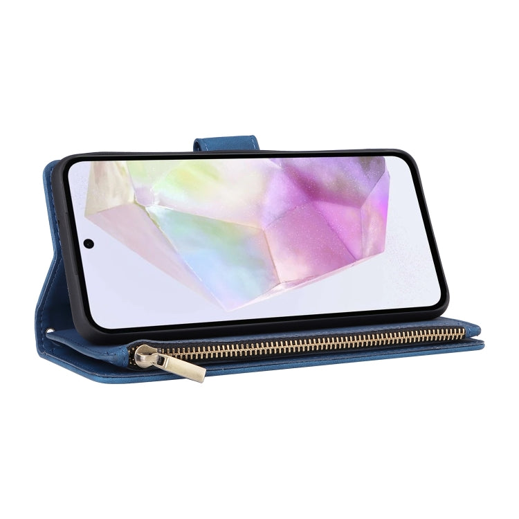 For Galaxy A26 5G Multifunctional Frosted Zipper Wallet Leather Phone Case