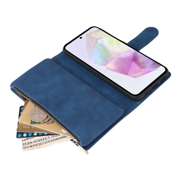 For Galaxy A26 5G Multifunctional Frosted Zipper Wallet Leather Phone Case