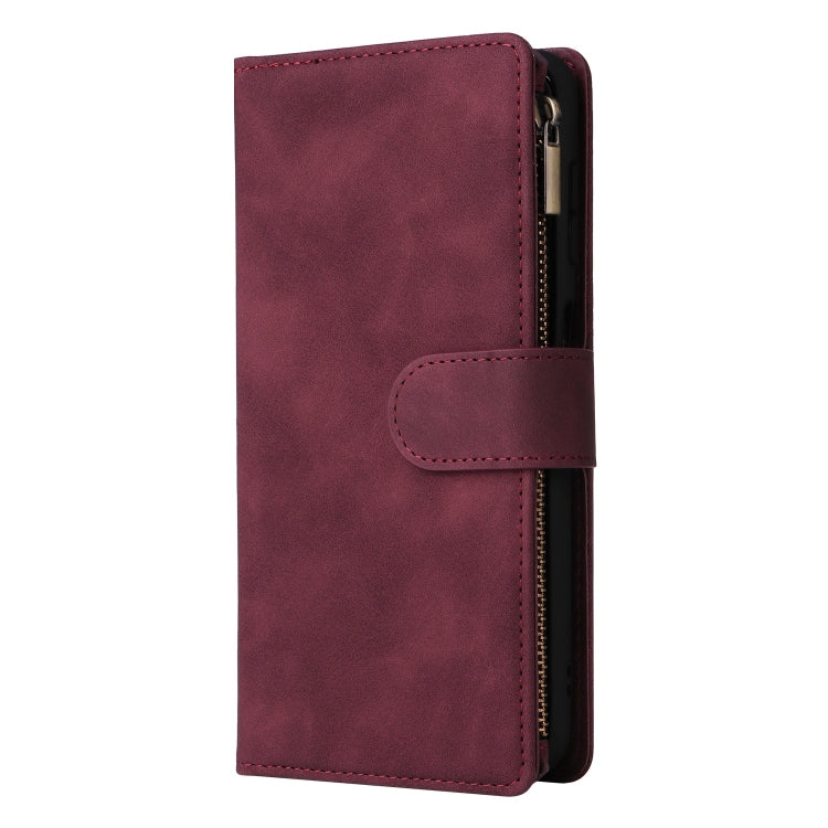 For Galaxy A26 5G Multifunctional Frosted Zipper Wallet Leather Phone Case
