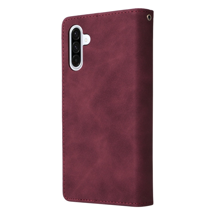 For Galaxy A26 5G Multifunctional Frosted Zipper Wallet Leather Phone Case