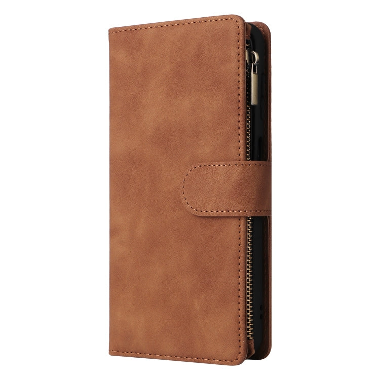 For Galaxy A26 5G Multifunctional Frosted Zipper Wallet Leather Phone Case
