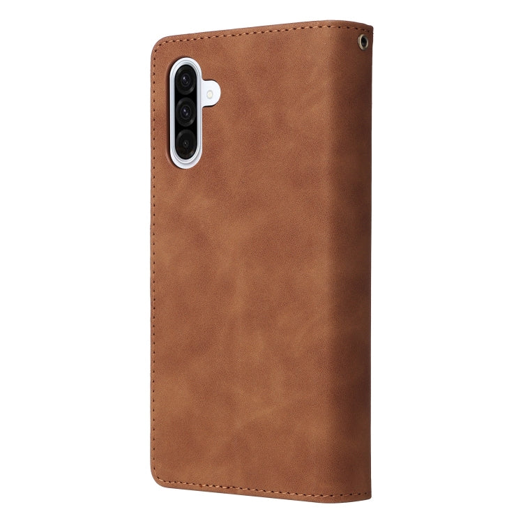 For Galaxy A26 5G Multifunctional Frosted Zipper Wallet Leather Phone Case