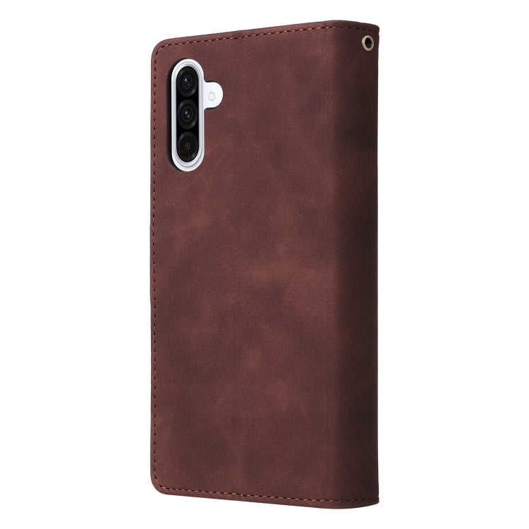 For Galaxy A26 5G Multifunctional Frosted Zipper Wallet Leather Phone Case