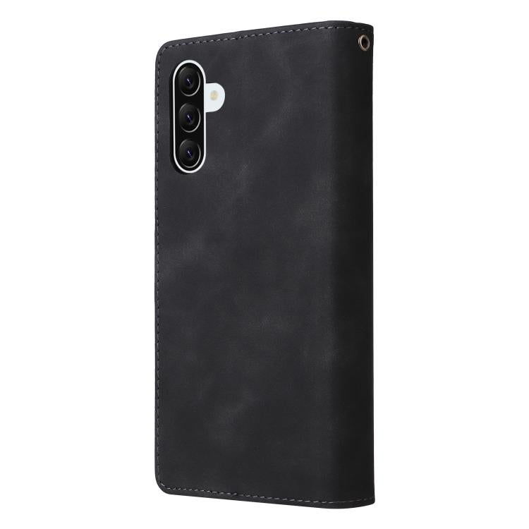 For Galaxy A36 5G Multifunctional Frosted Zipper Wallet Leather Phone Case