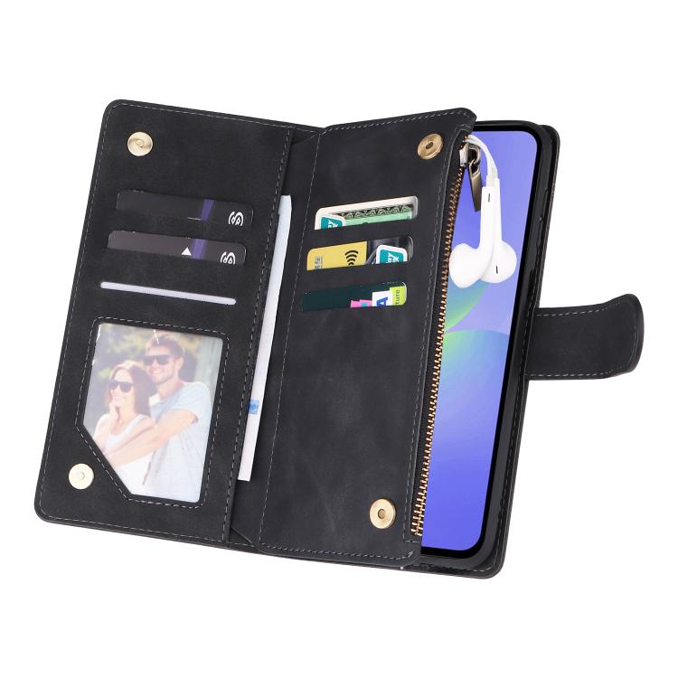 For Galaxy A36 5G Multifunctional Frosted Zipper Wallet Leather Phone Case