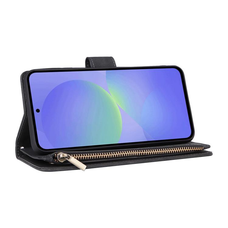 For Galaxy A36 5G Multifunctional Frosted Zipper Wallet Leather Phone Case