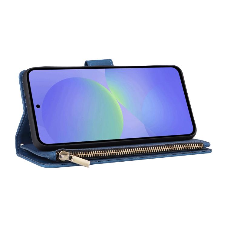 For Galaxy A36 5G Multifunctional Frosted Zipper Wallet Leather Phone Case