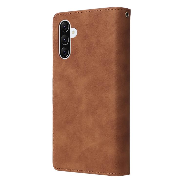 For Galaxy A36 5G Multifunctional Frosted Zipper Wallet Leather Phone Case