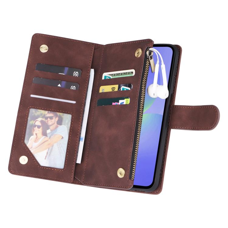 For Galaxy A36 5G Multifunctional Frosted Zipper Wallet Leather Phone Case