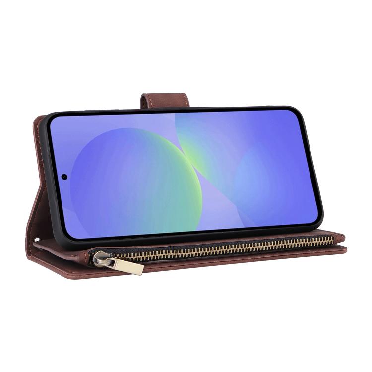 For Galaxy A36 5G Multifunctional Frosted Zipper Wallet Leather Phone Case