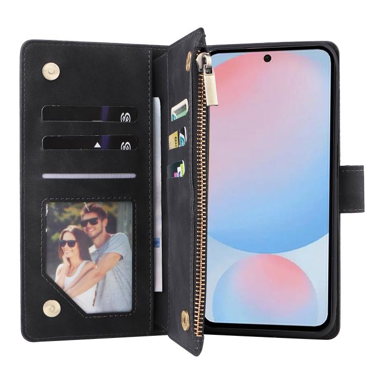 For Galaxy A56 5G Multifunctional Frosted Zipper Wallet Leather Phone Case