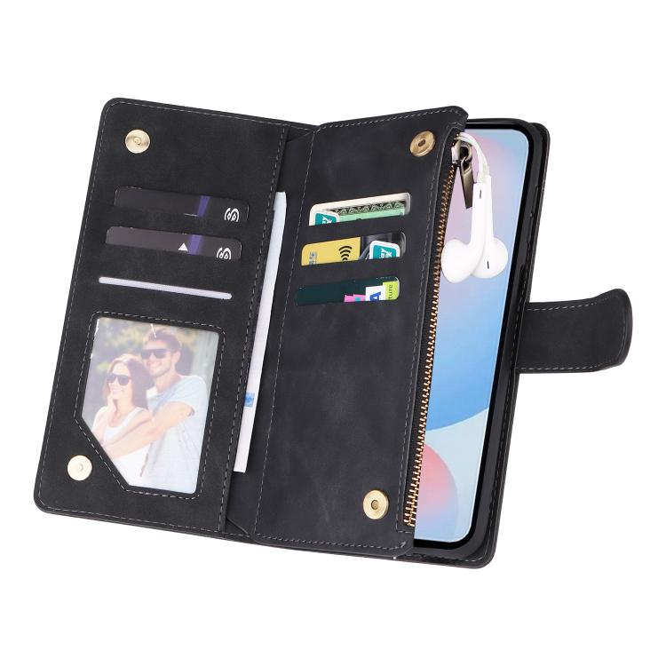For Galaxy A56 5G Multifunctional Frosted Zipper Wallet Leather Phone Case